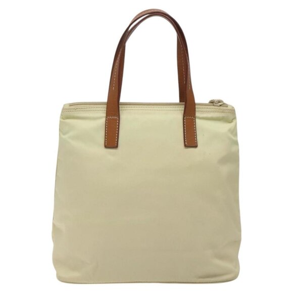 PRADA Hand Bag Nylon White Silver Auth hk2411 - Picture 3 of 16
